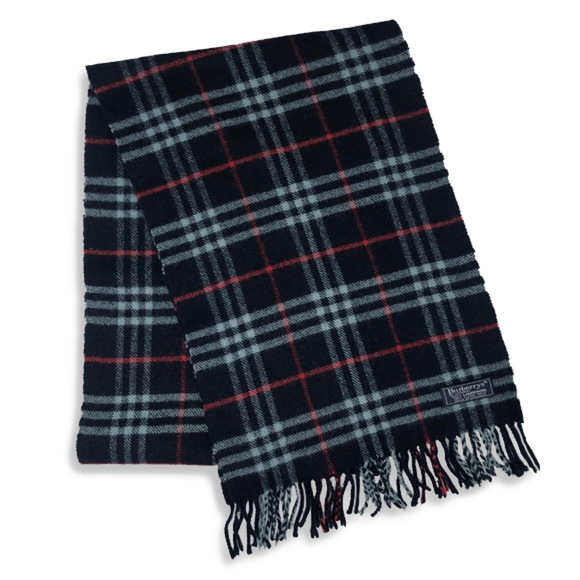 Auth Burberry Black Nova Check Scarf